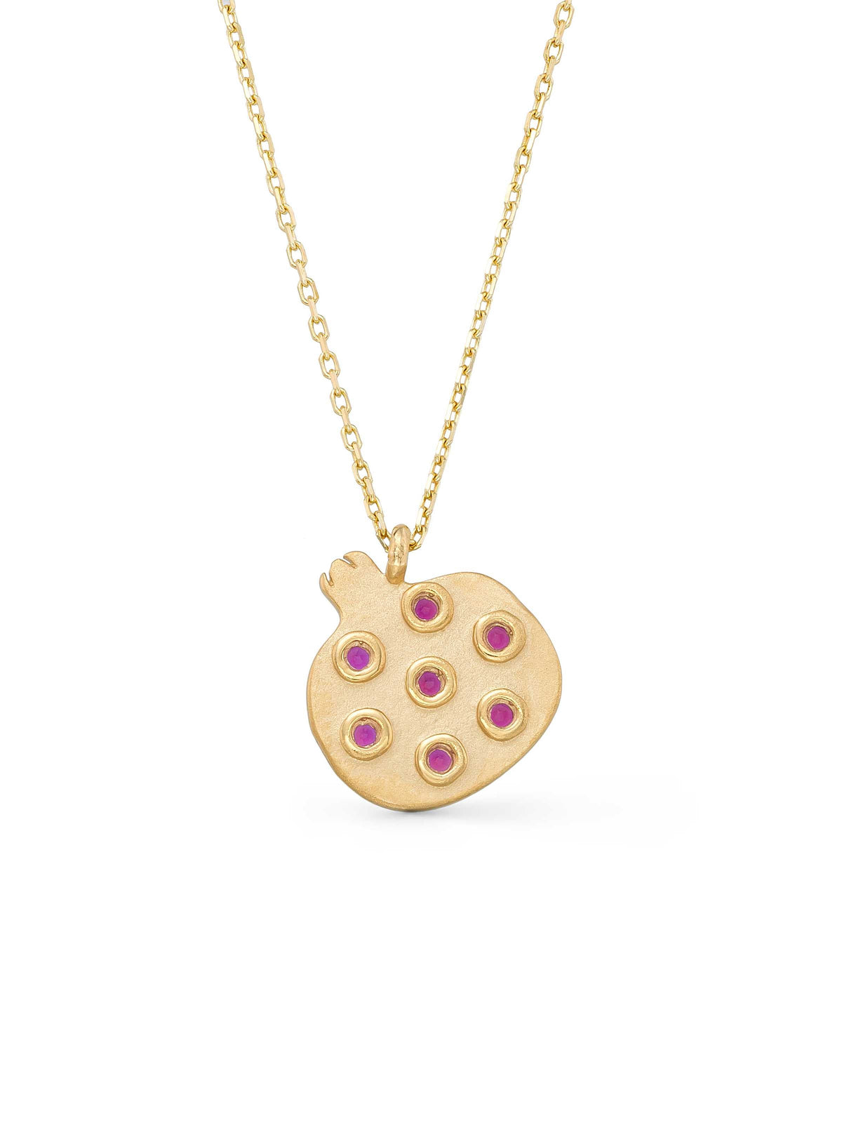 Pomegranate Necklace in 14K Gold by Elef Jewelry