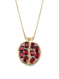 Pomegranate Stone Necklace in 14K Gold by Elef Jewelry