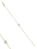 14K Gold Evil Eye Bracelet by Elef Jewelry