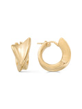 Organic Form Italian Style Earrings in 14K Gold by Elef Jewelry