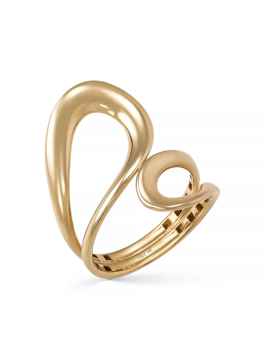 Organic Form Ring in 14K Gold