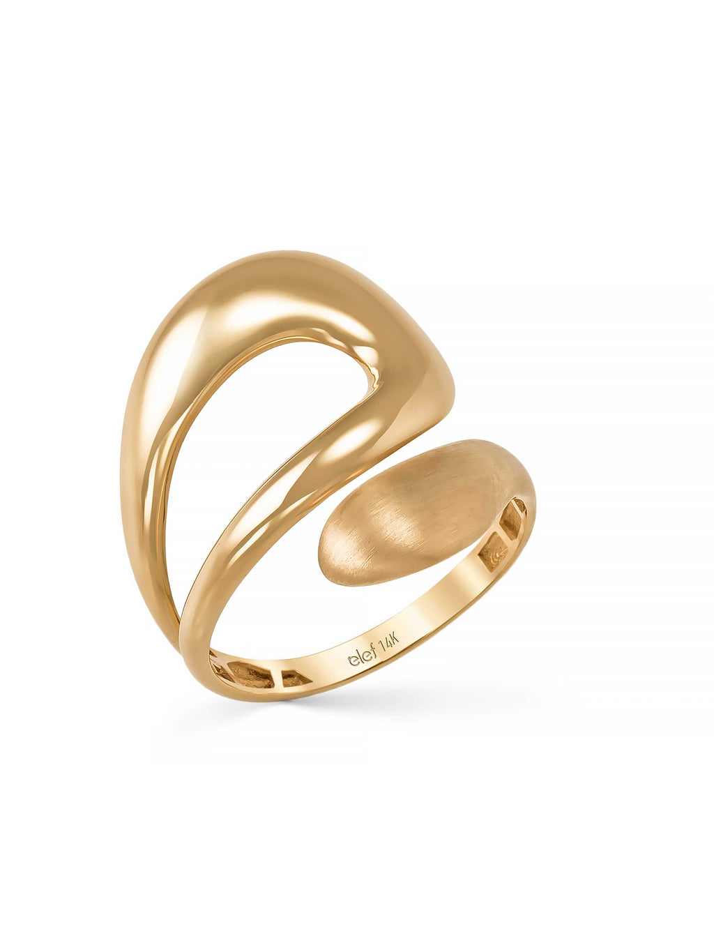 Organic Form Ring in 14K Gold by Elef Jewelry