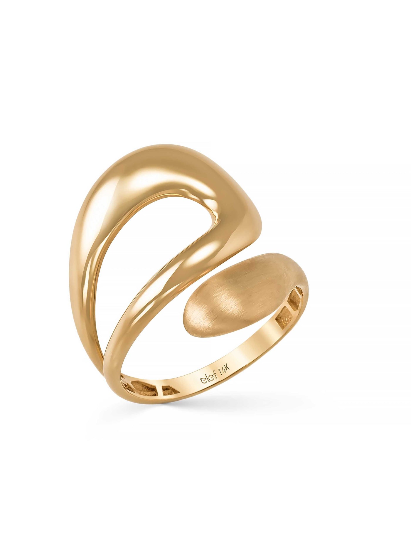 Organic Form Ring in 14K Gold by Elef Jewelry