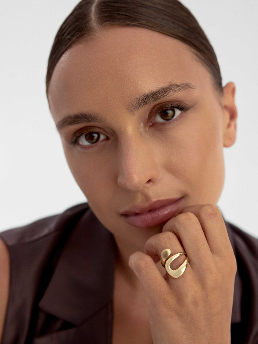 Organic Form Ring in 14K Gold