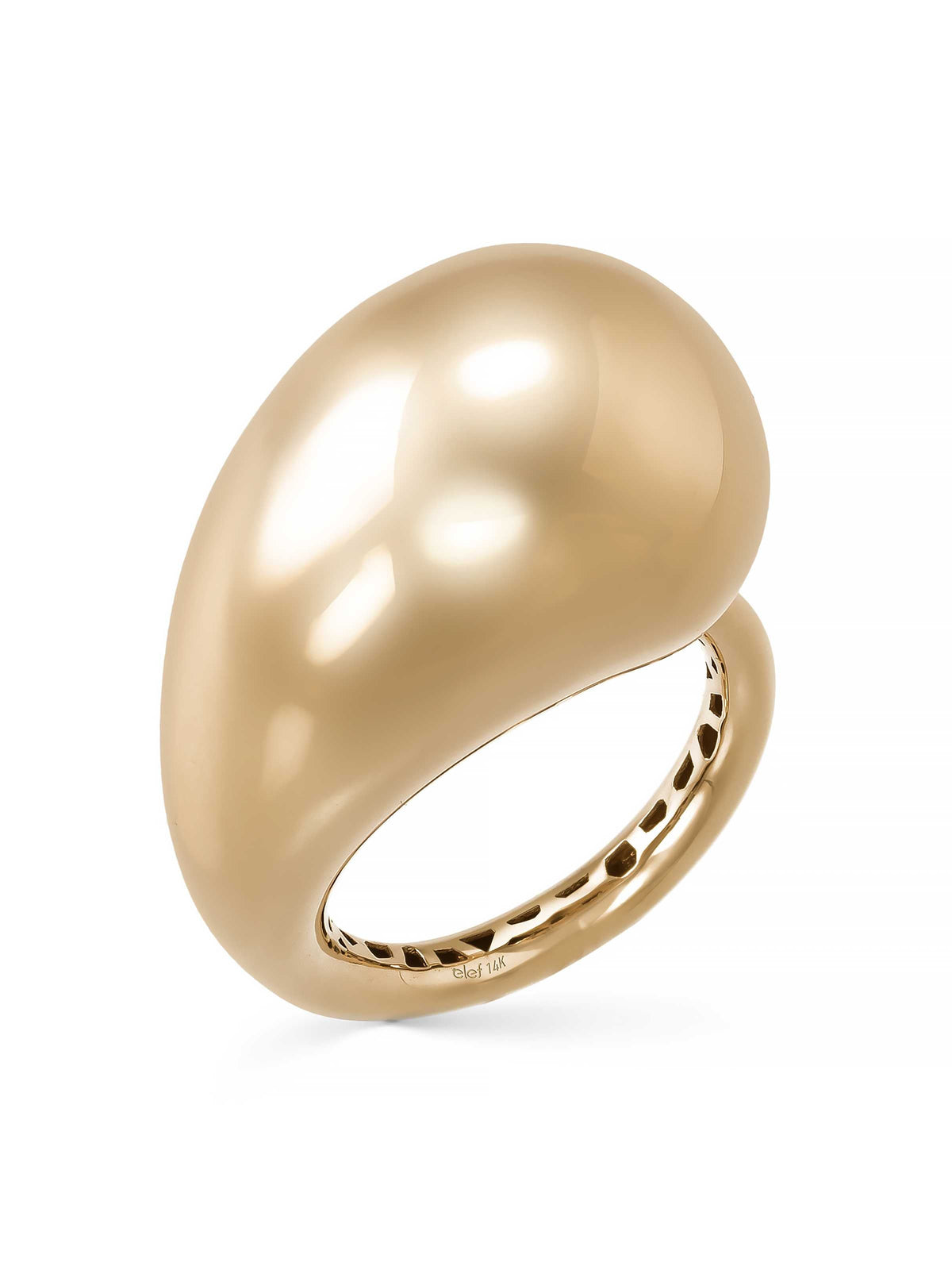 Organic Form Ring in 14K Gold by Elef Jewelry