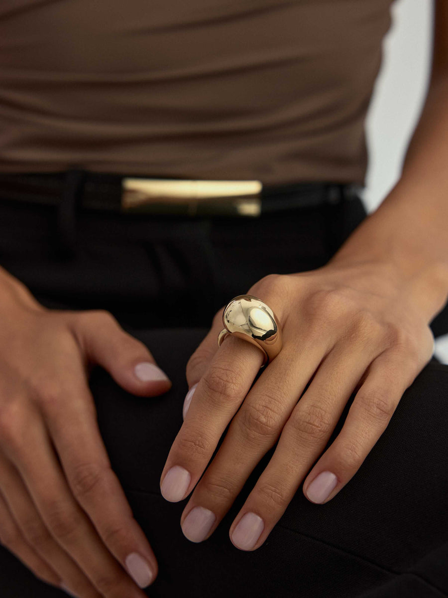 Organic Form Ring in 14K Gold