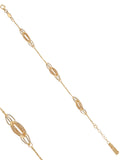 Braided Form Oval Ringed Bracelet in 14K Gold by Elef Jewelry
