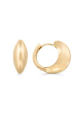Oval Bombé Form Earrings in 14K Gold by Elef Jewelry
