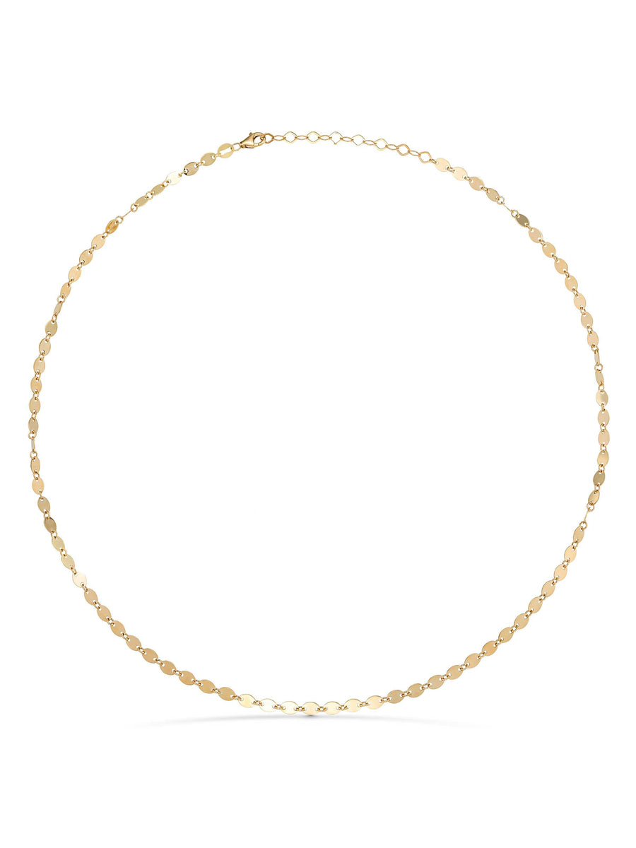 Oval Form Disc Dizili Necklace in 14K Gold