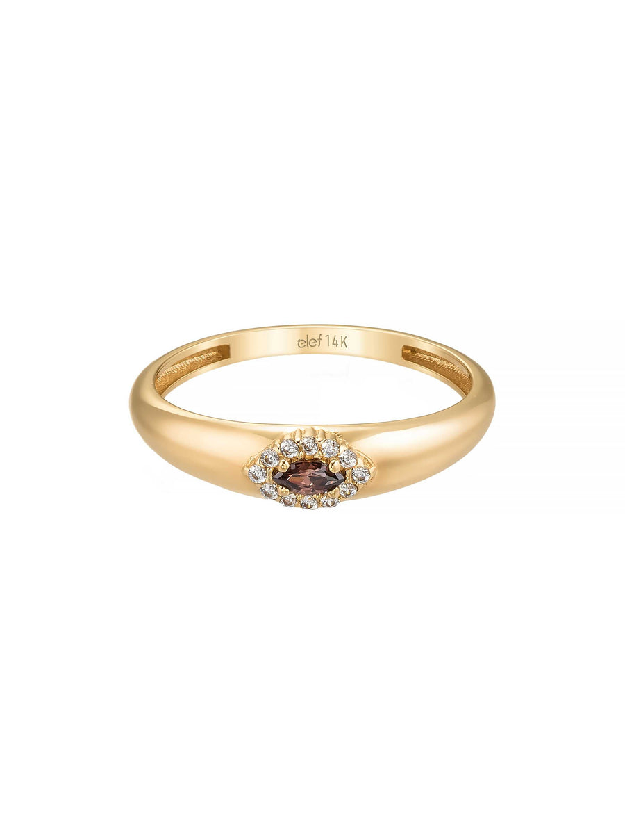 Oval Halo Stone Classic Ring in 14K Gold
