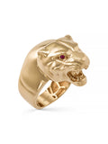 Panther Head Sculptural Form Ring in 14K Gold by Elef Jewelry