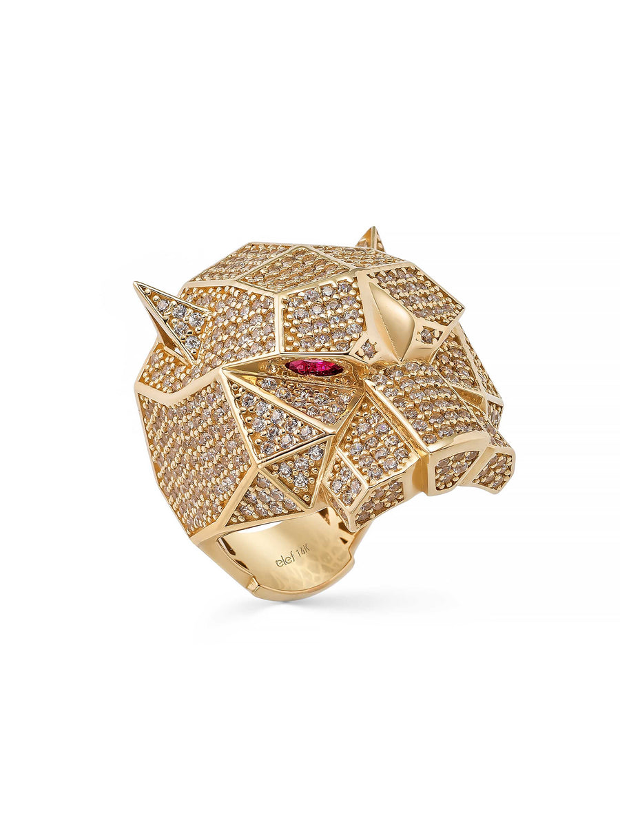 Panther Luxury Ring in 14K Gold