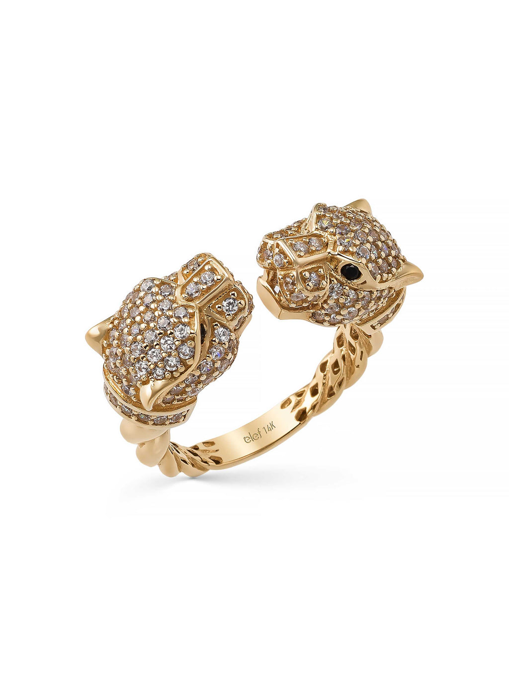 Panther Stone Ring in 14K Gold by Elef Jewelry