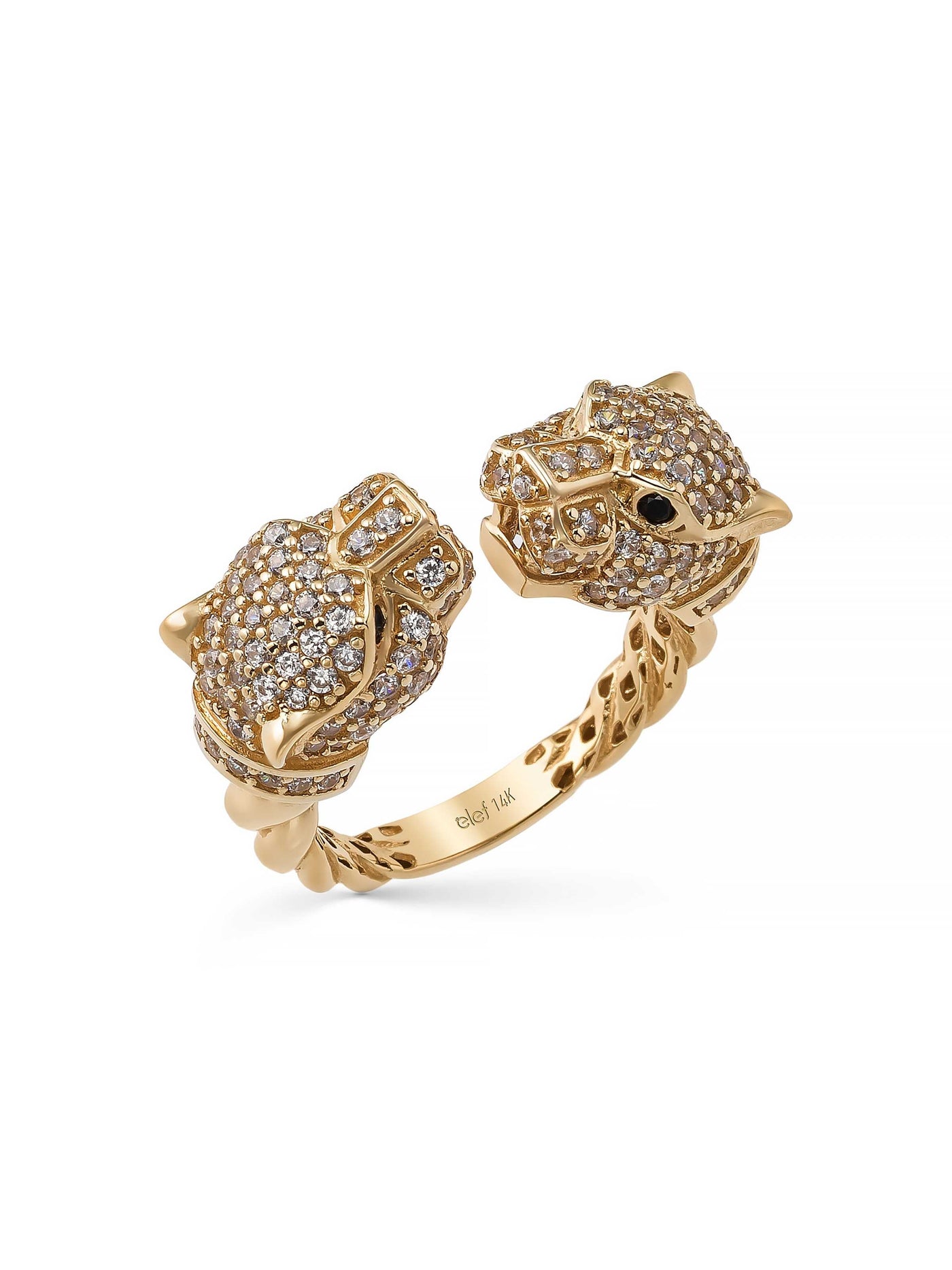 Panther Stone Ring in 14K Gold by Elef Jewelry