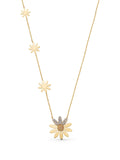 Daisy Stone Necklace in 14K Gold by Elef Jewelry