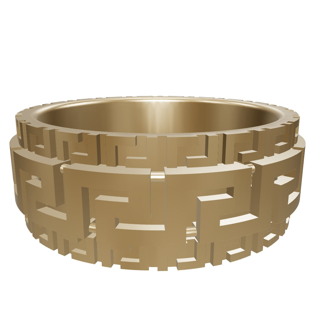 Greek Motif Classic Ring in 14K Gold