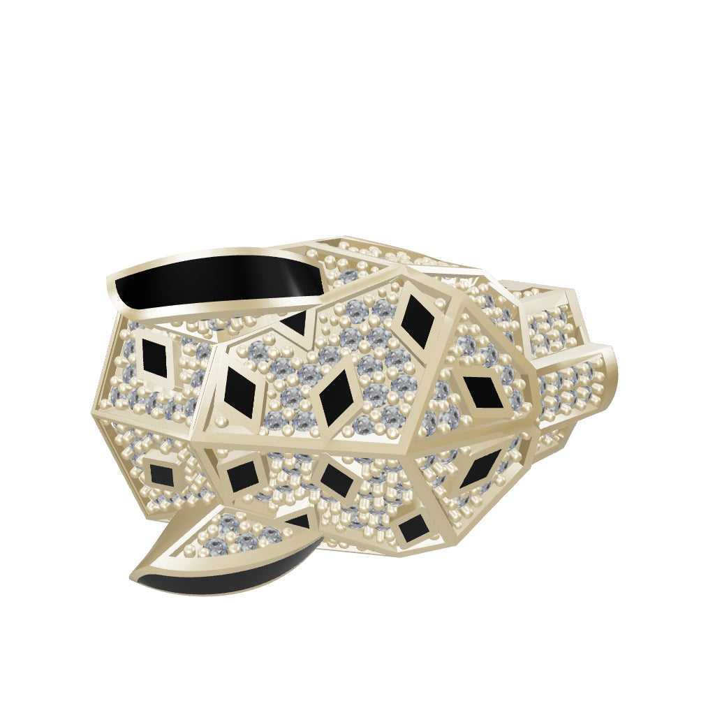 Panther Ring in 14K Gold