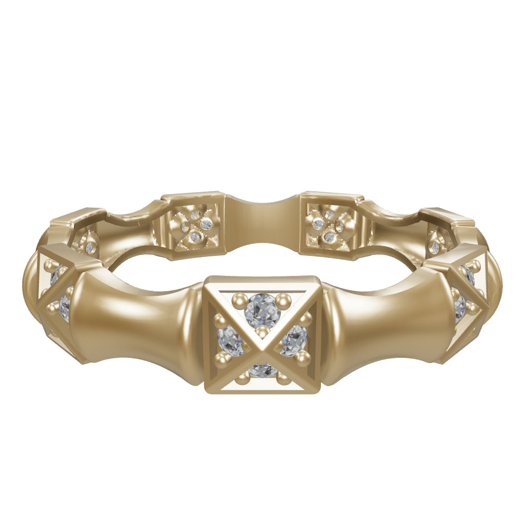 Geometric Form Ring in 14K Gold