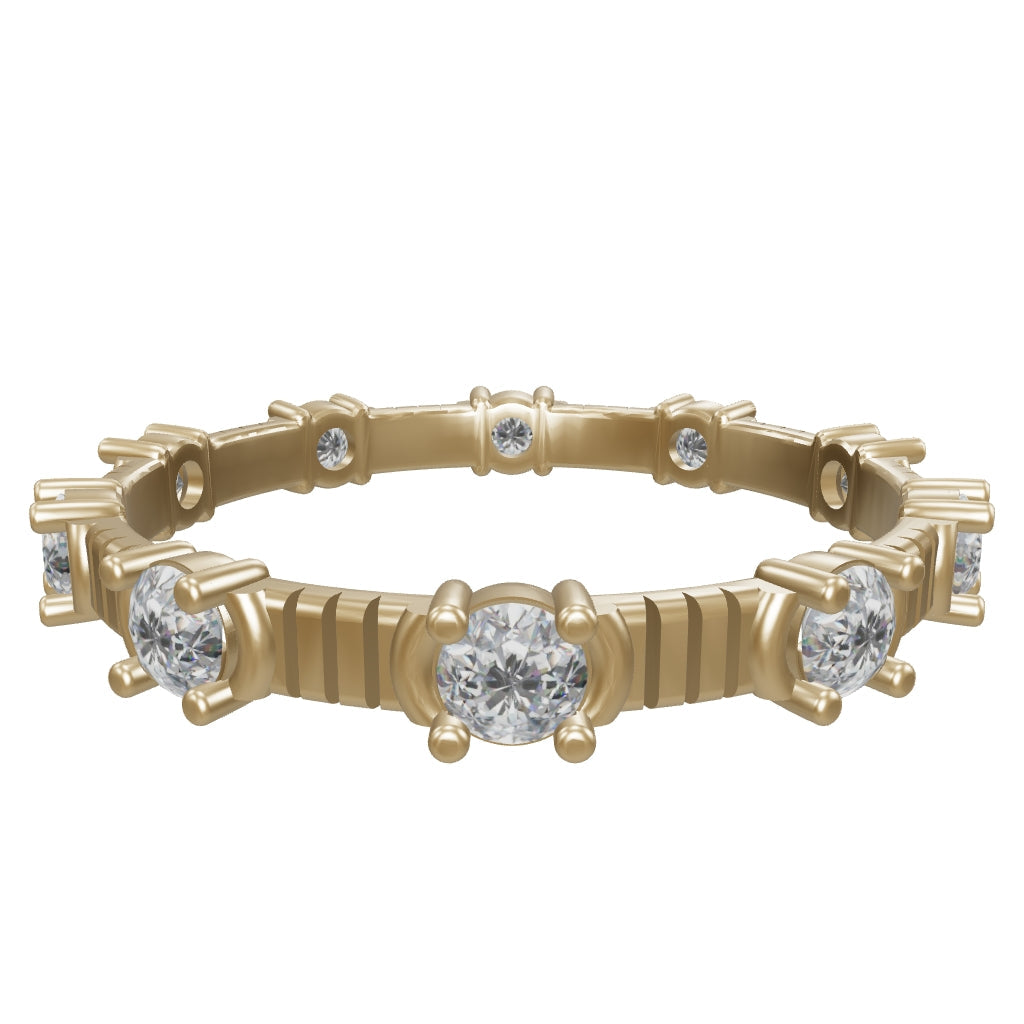 Round Stone-Set Ring in 14K Gold