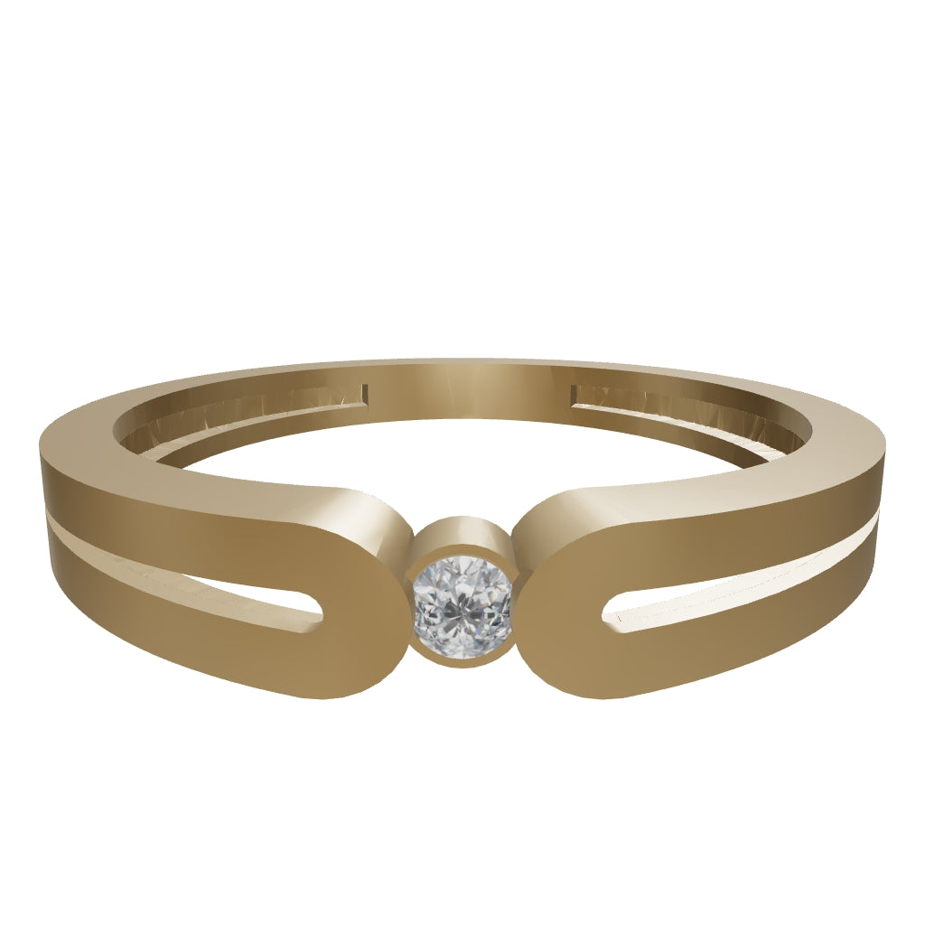 Solitaire Ring in 14K Gold