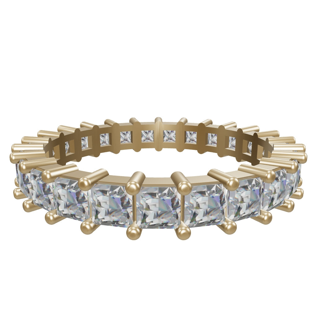 Prenses Cut Eternity Ring in 14K Gold