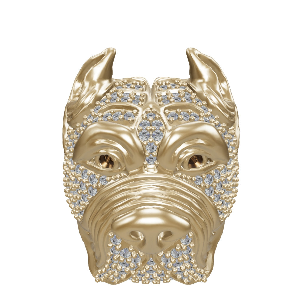 Dog Luxury Ring in 14K Gold