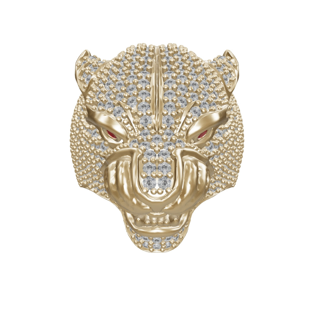 Panther Diamond-Inspired Ring in 14K Gold