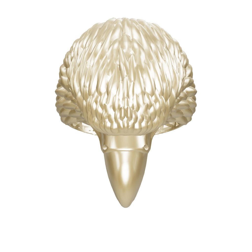 Kartal Head Ring in 14K Gold