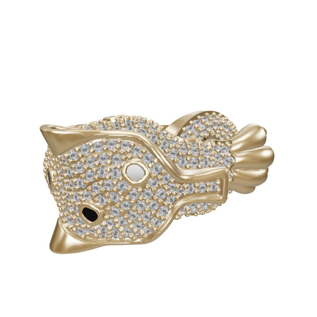 Panther Stone Ring in 14K Gold