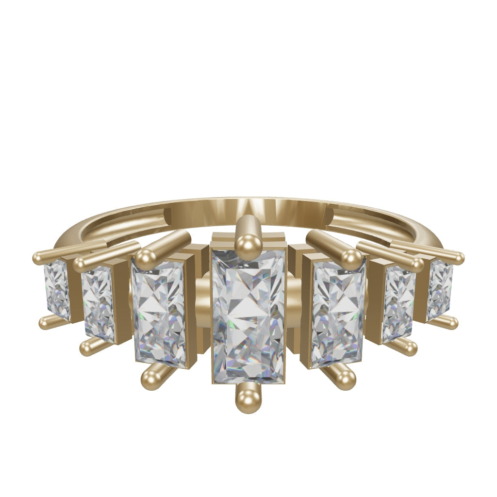 Baguette Stone Ring in 14K Gold