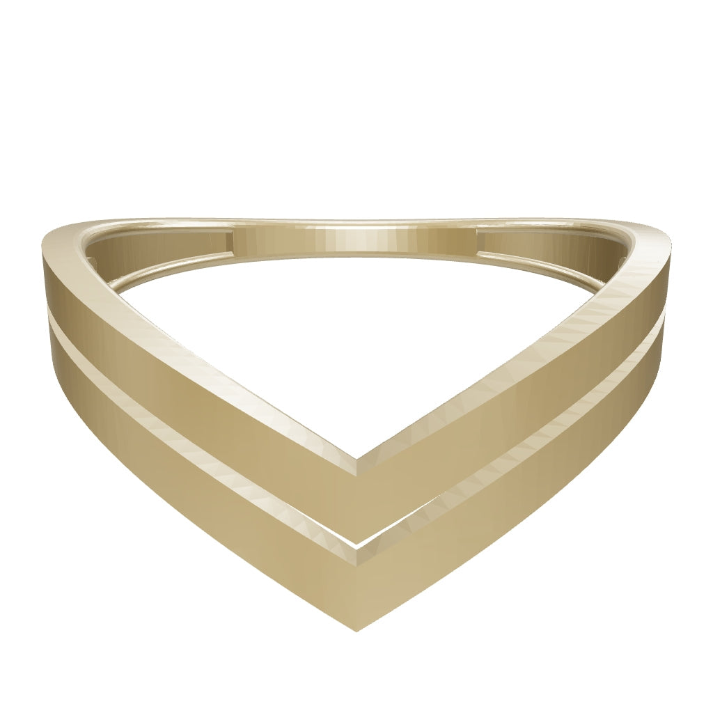 V-Shaped Minimal Ring in 14K Gold