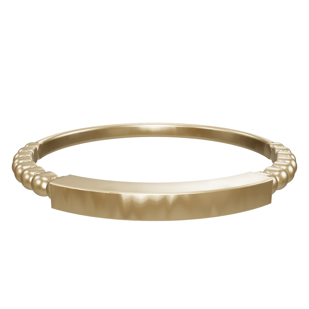 Bilye Textured Minimal Ring in 14K Gold