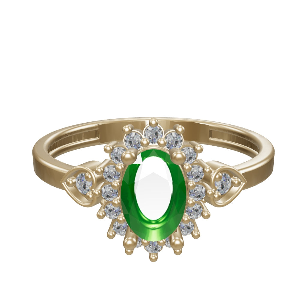 Round-Cut Stone Eternity Ring in 14K Gold