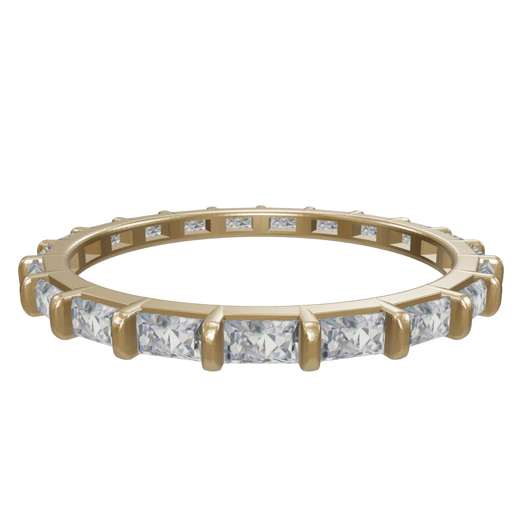 Baguette Stone Eternity Ring in 14K Gold