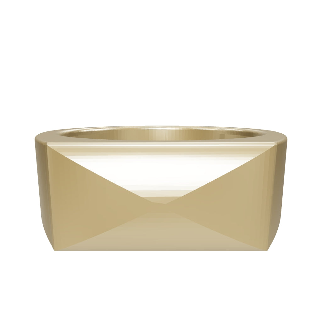 Rectangular Form Minimal Ring in 14K Gold
