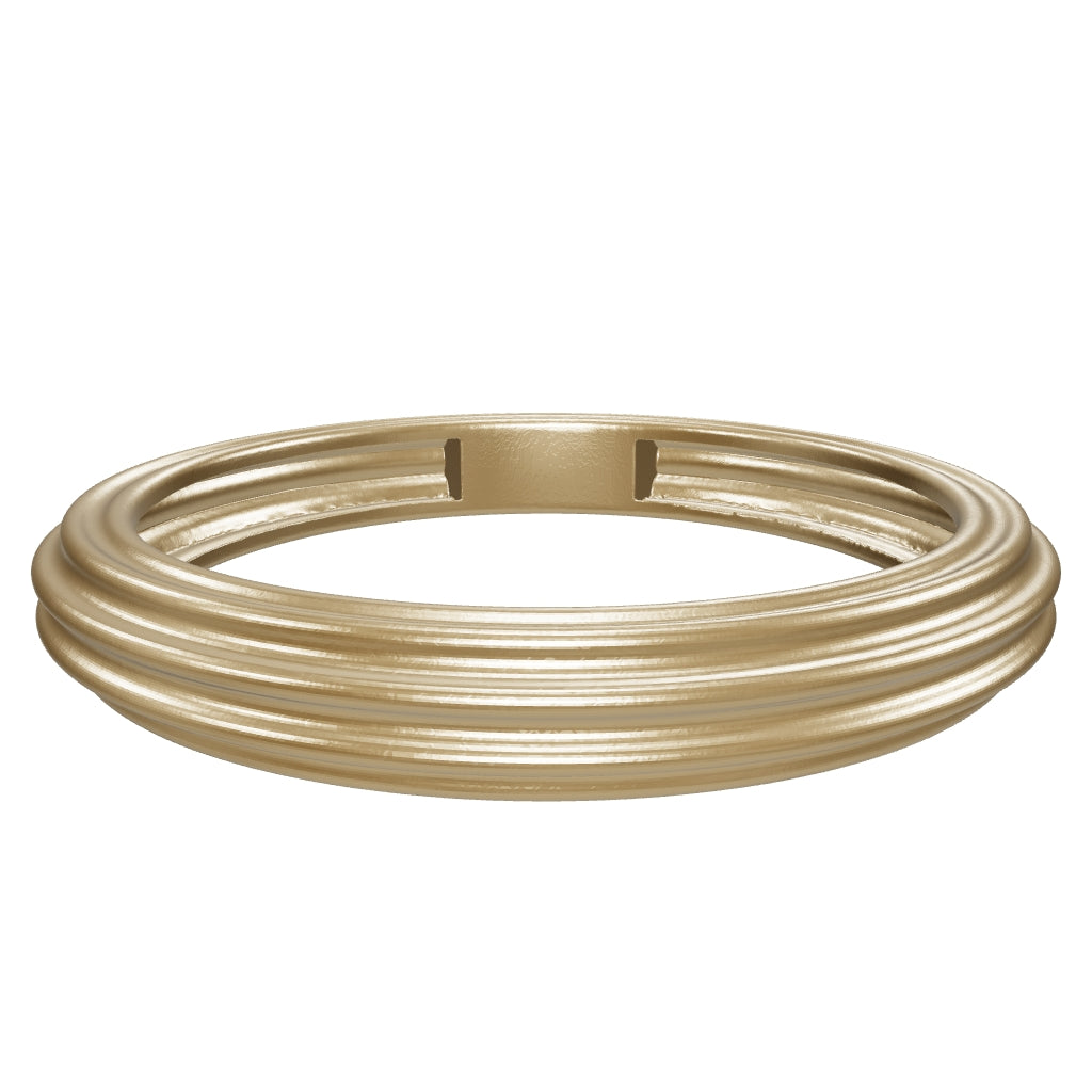 Striped Form Minimal Ring in 14K Gold