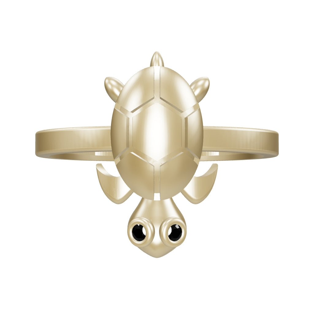 Turtle Minimal Ring in 14K Gold