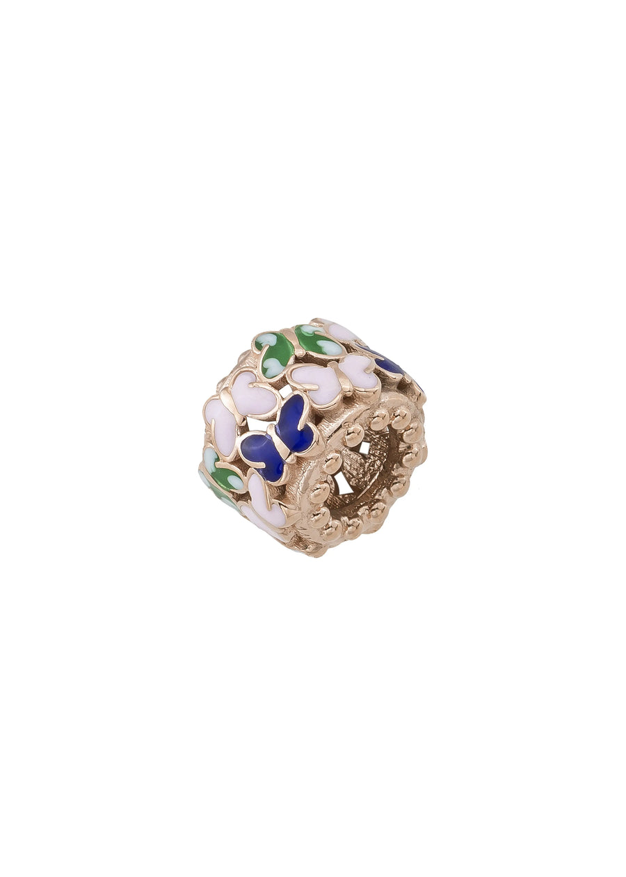 Multicolor Butterfly Enamel Charm in 14K Gold