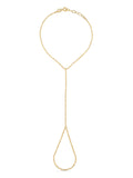 Classic Round Ball Chain Hand Chain in 14K Gold by Elef Jewelry