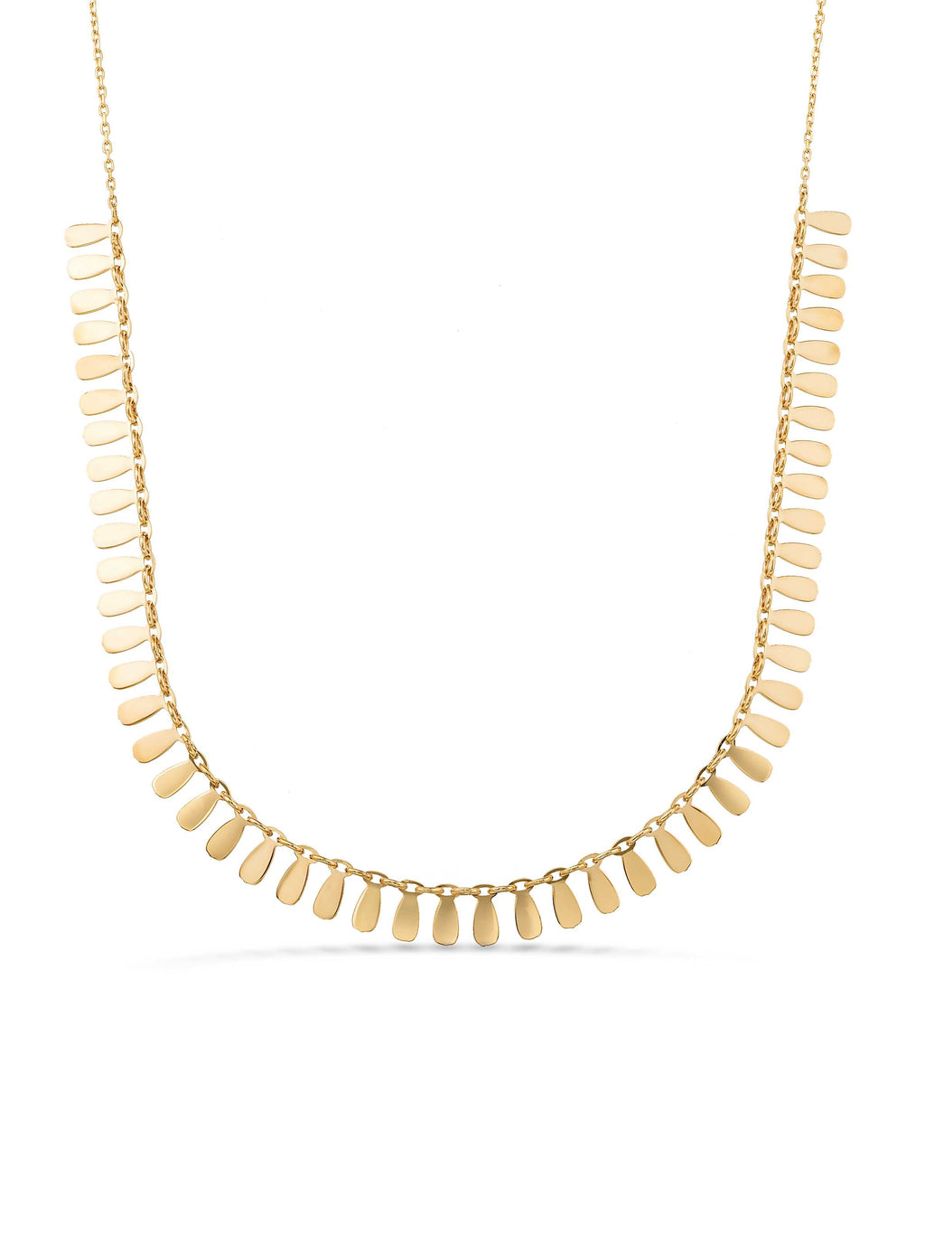 Drop Teardrop Form Necklace in 14K Gold by Elef Jewelry