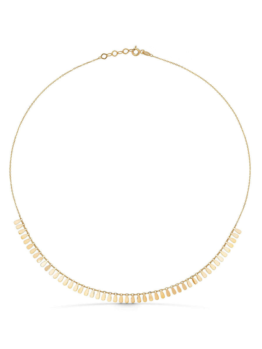 Drop Teardrop Form Necklace in 14K Gold