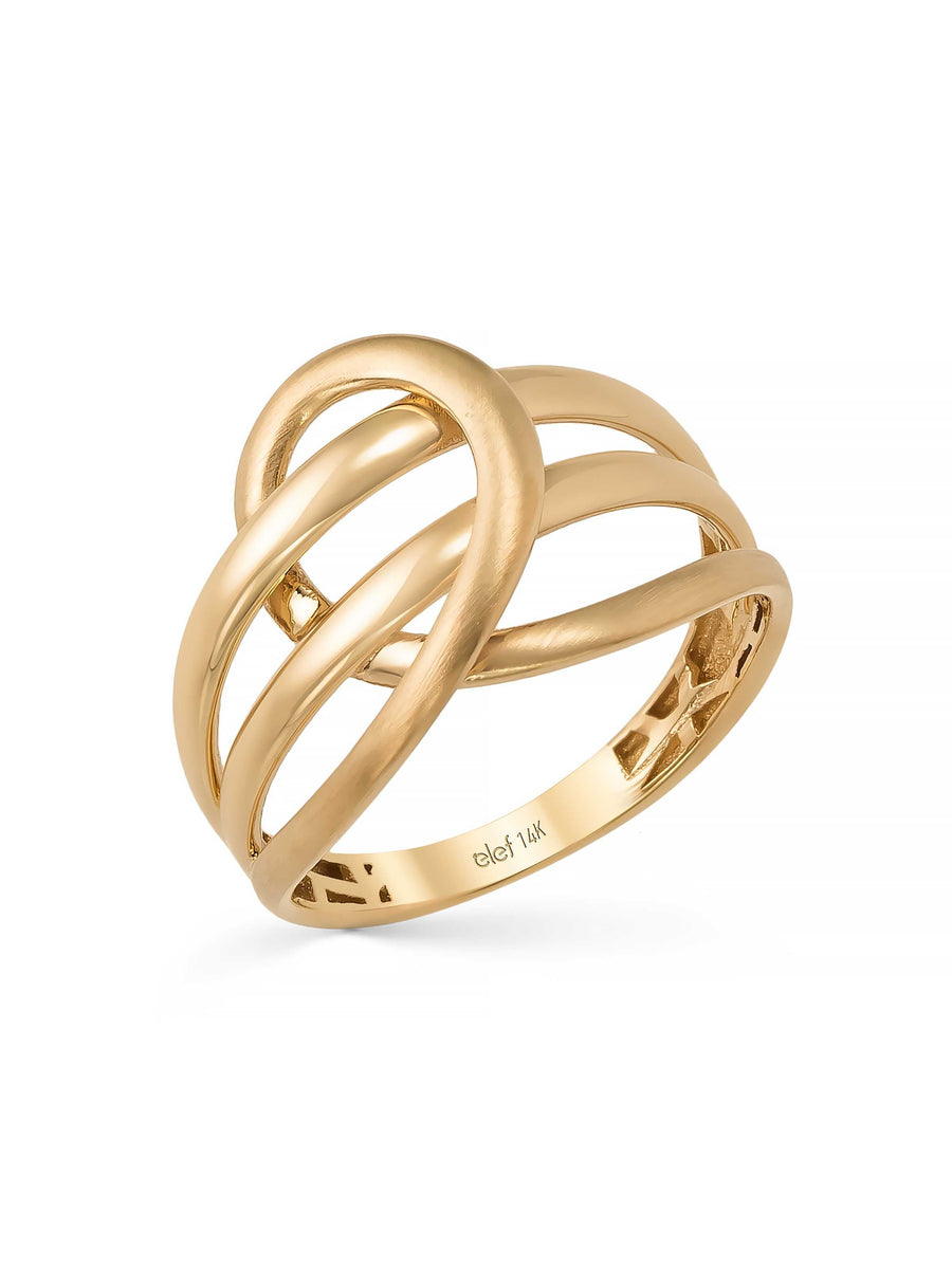 Sarmal Form Ring in 14K Gold
