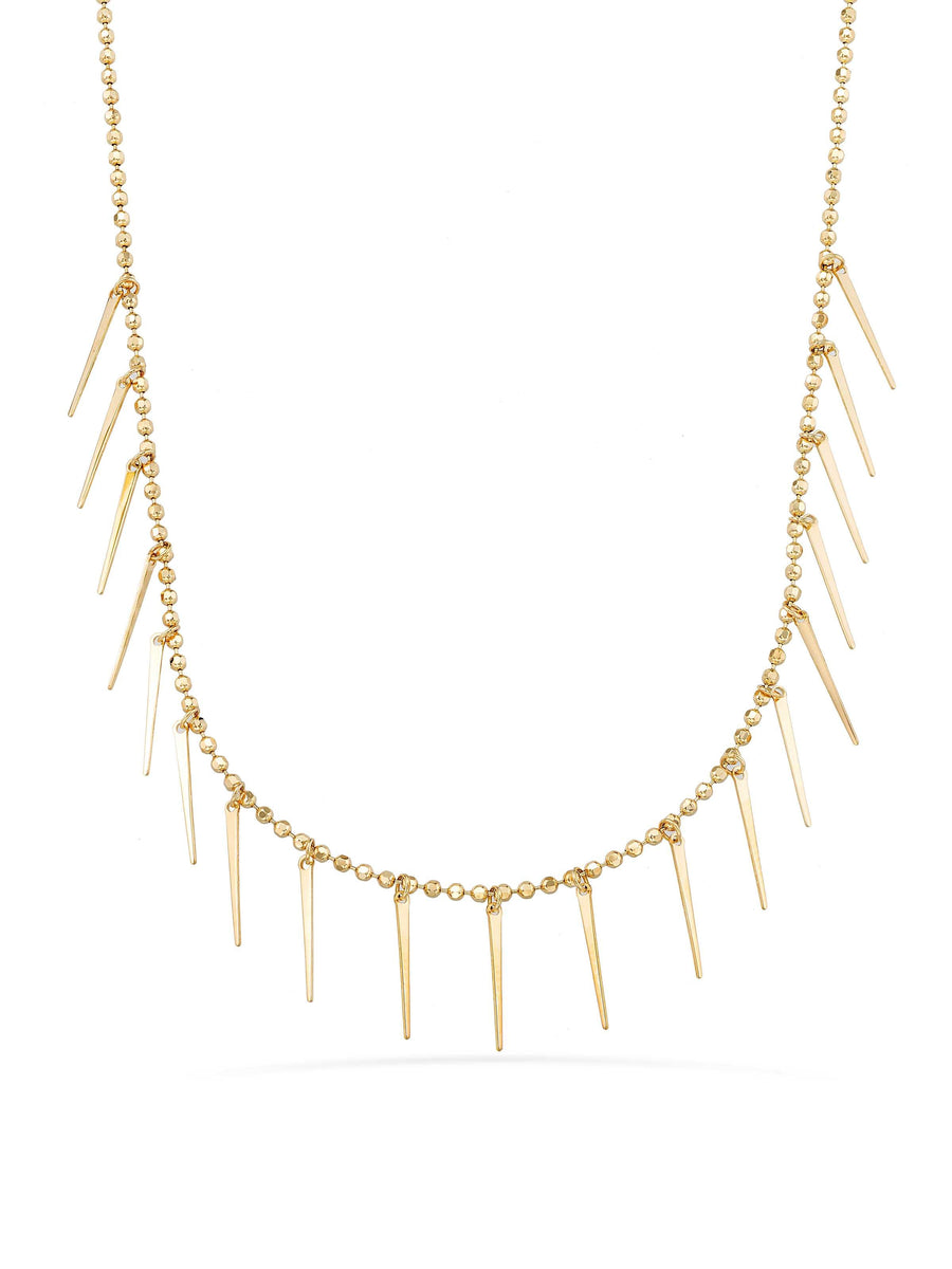 Row Dorika Ball & Diken Necklace in 14K Gold