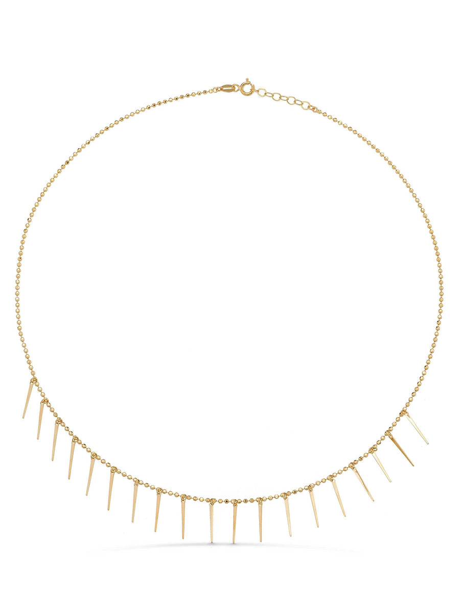 Row Dorika Ball & Diken Necklace in 14K Gold
