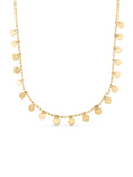 Row Dorika Bead Pul Necklace in 14K Gold by Elef Jewelry