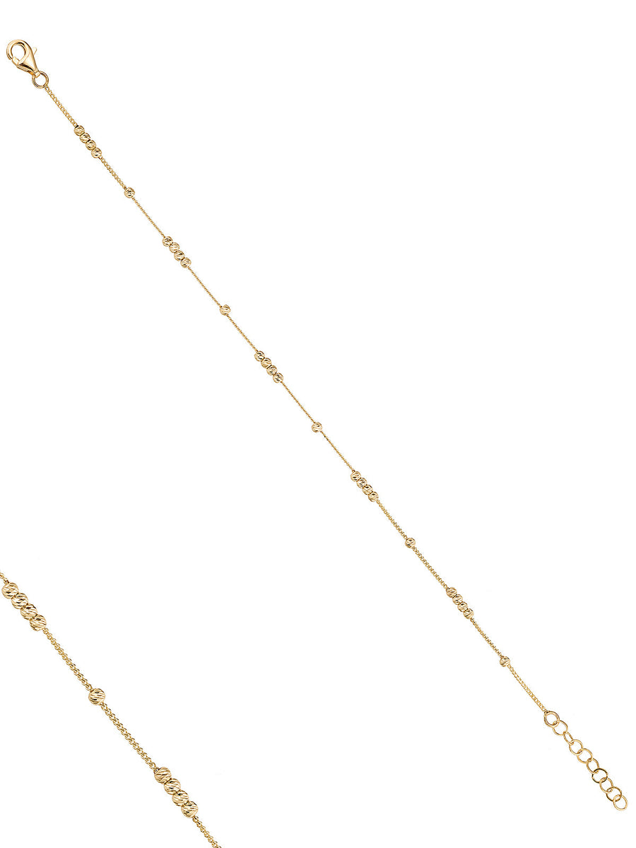 Row Dorika Bead Bracelet in 14K Gold