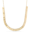 Row Oval Form Necklace in 14K Gold by Elef Jewelry