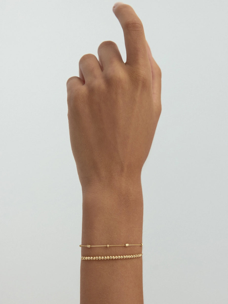 Row Ball Dorika Bracelet in 14K Gold