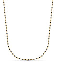 Black Enamel Necklace in 14K Gold by Elef Jewelry
