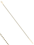 Black Enamel Chain Form Bracelet in 14K Gold by Elef Jewelry